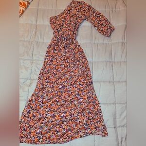 American Eagle Floral One-Shoulder Dress